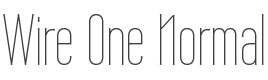 Wire One Font preview
