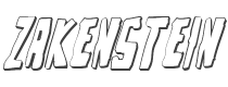 Zakenstein 3D Italic style