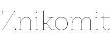 Znikomit Font preview