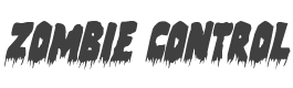Zombie Control Condensed Italic style